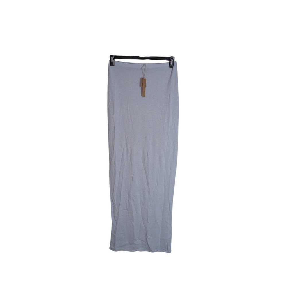 SKIMS Sheer Cashmere Maxi Skirt Pearl White Beige Size M BO-SKT-10282W NWT